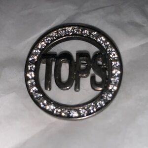 Elegant Silver Crystal Brooch